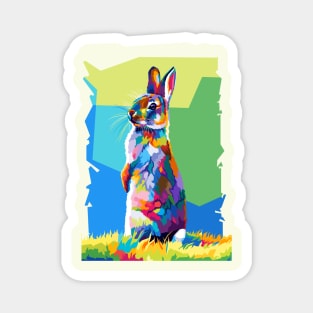 Rabbit Wpap Art Magnet