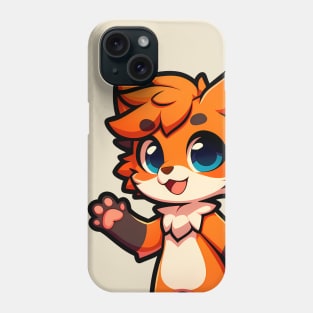 Cute Chibi Fox Anthro Furry Art Phone Case