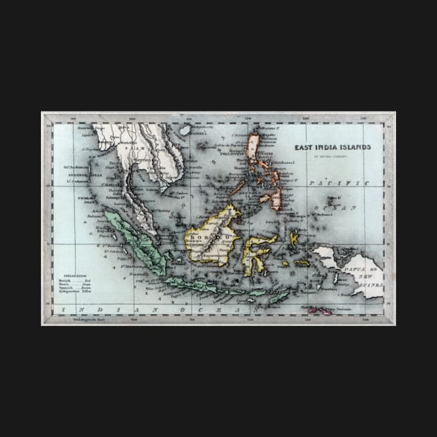 1830 Map of the East India Islands by historicimage