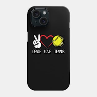 Peace Love Tennis Cute Design for men Women Teen Little Girl Phone Case