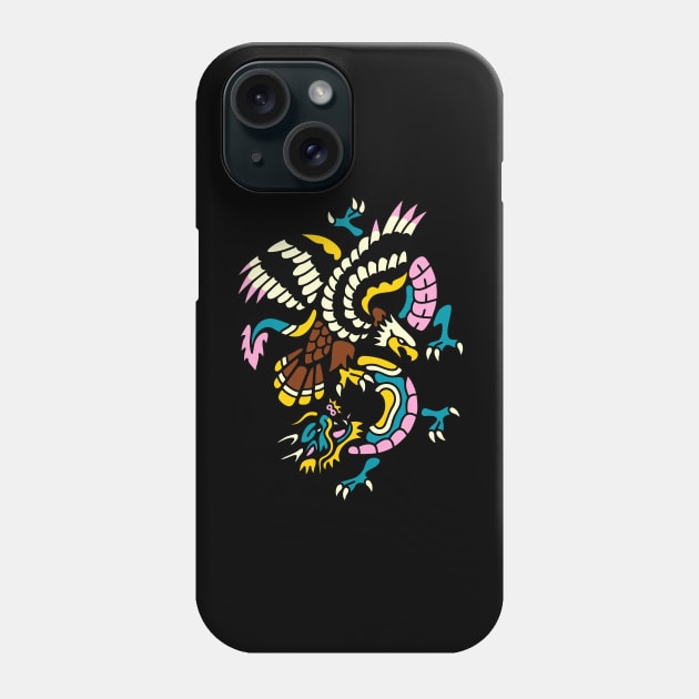 Eagle vs dragon Phone Case by Bojes Art