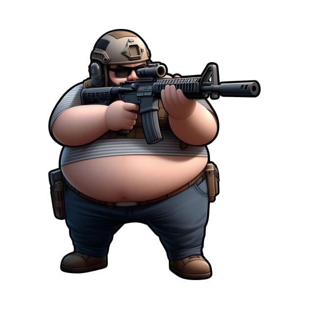 Tactical Fatman by Rawlifegraphic