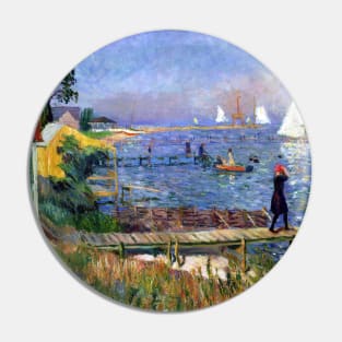 High Resolution William Glackens Painting Bathers at Bellport 1912 Pin