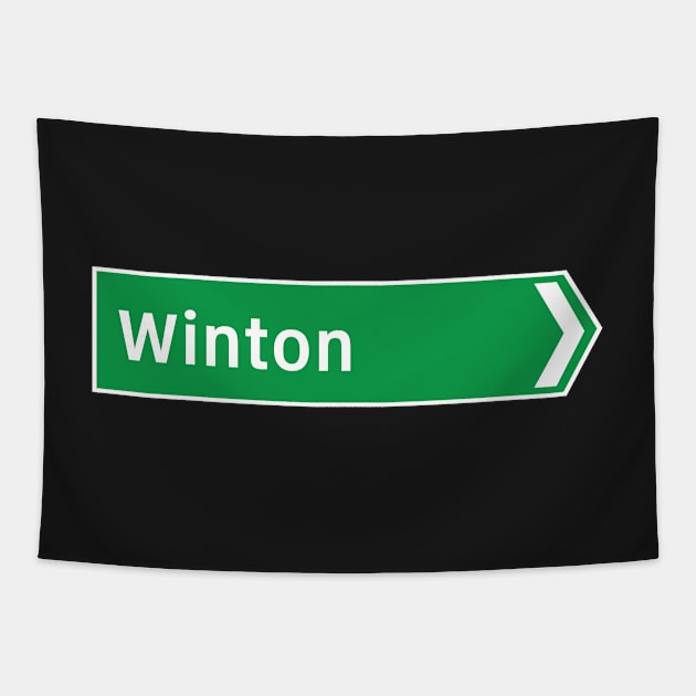 New Zealand Road Signage - Winton (Southland/Otago) Tapestry by 4amStudio