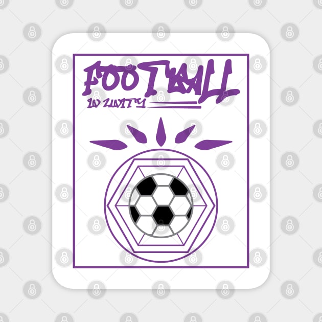 Football - Soccer In Unity Purple Magnet by ulunkz