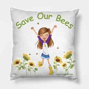 Save Our Bees in Green Pillow