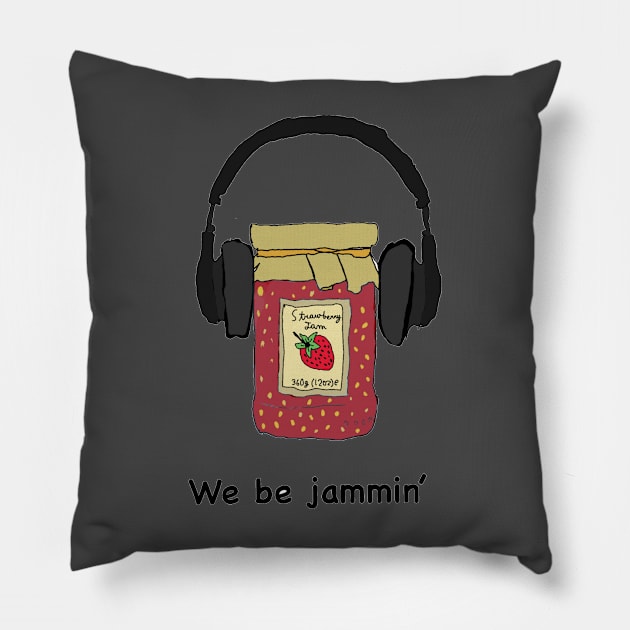 Jam-min’ jar Pillow by Spontaneous Koala