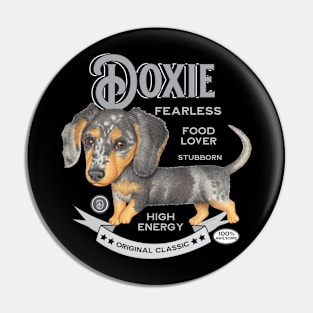 Dappled Dachshund Walking Pin