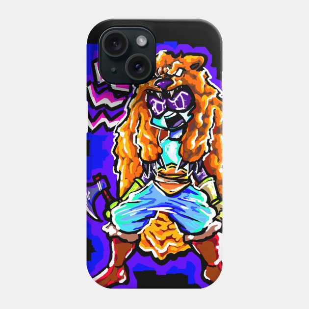 Murder Drones Viking drone neon graffiti art Phone Case by Renovich