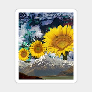 Yellow sunflowers Magnet