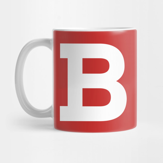 B Emoji Red White Funny Meme Halloween Costume B Emoji Mug