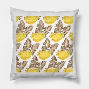 Sepia Bananas Pattern Pillow