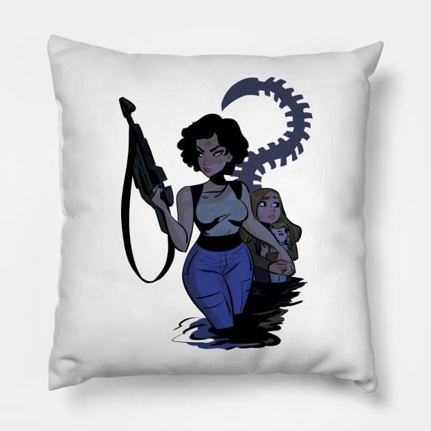 Aliens Pillow by ImmarArt