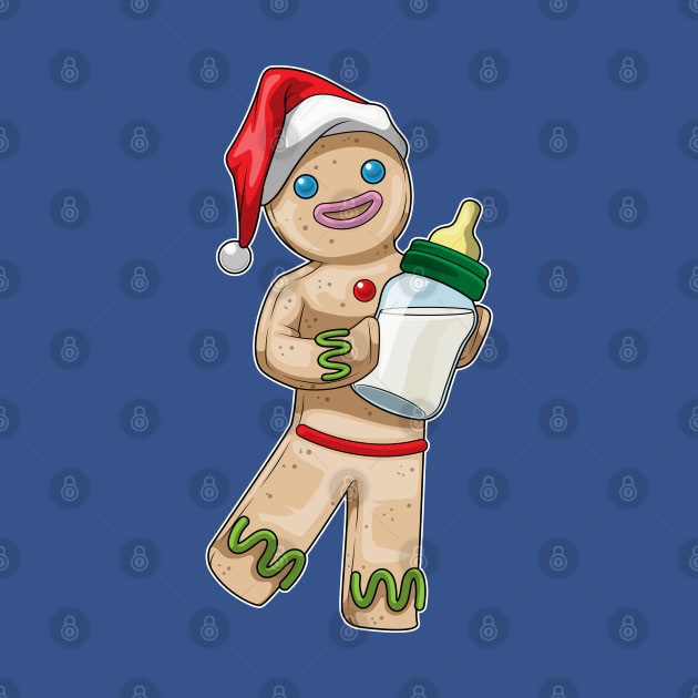 Gingerbread man Christmas Baby bottle by Markus Schnabel