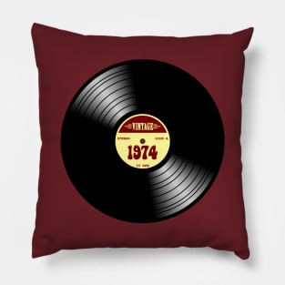 Vintage Vinyl 1974 Pillow