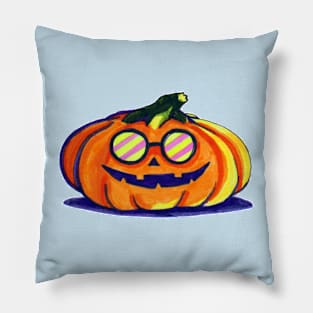 Cool guy pumpkin Pillow