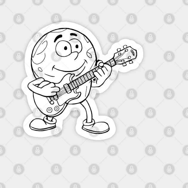 Earth Cartoon Playing Guitar Magnet by Hacienda Gardeners