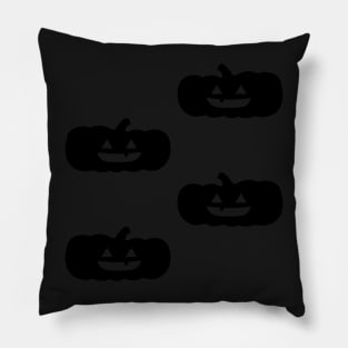 Squat Jack-O-Lantern Tile (Blue) Pillow