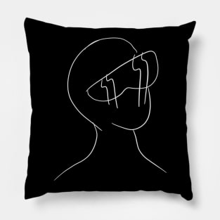 Skiing Mask Guy - Mountain Snowboarding Colorado (Aspen) Pillow