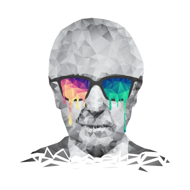 Albert Hofmann - Psychedelic Polygon Crystalised Portrait by badbugs