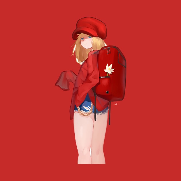 Red Backpack Girl by nagare017