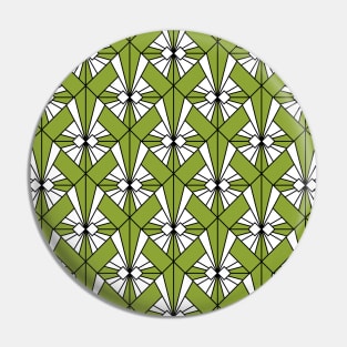 Art Deco Pattern no 75 - Green - Vintage Motif Pin