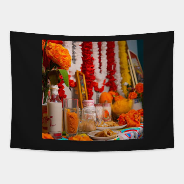 Day of the Dead Ofrenda Tapestry by JohnCorney