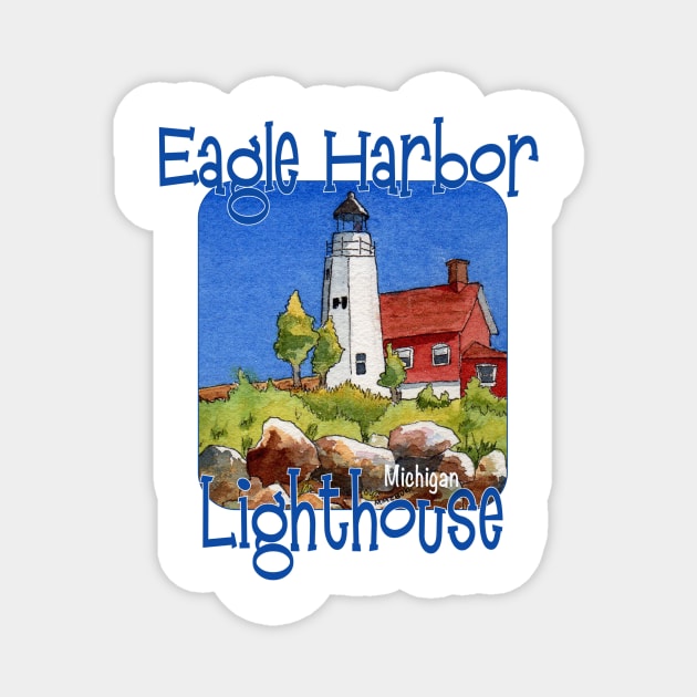 Eagle Harbor Lighthouse, Michigan Magnet by MMcBuck