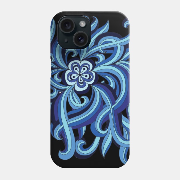 Blue flowers Phone Case by ColoringWithKristine