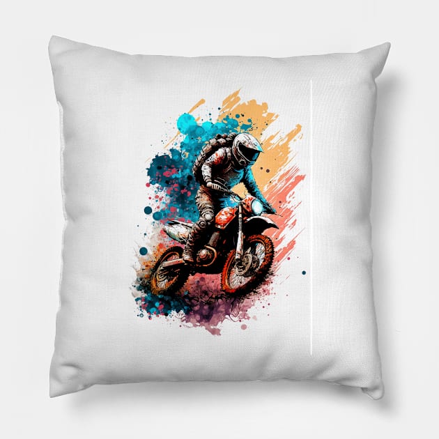 Astronaut Riding a BMX Bike On Mars Pillow by TortillaChief