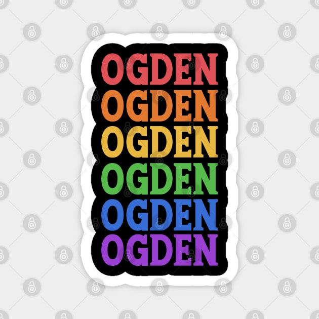 OGDEN COLORFUL CITY Magnet by OlkiaArt