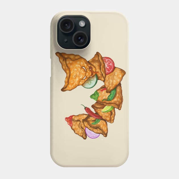 Samosa Snake Phone Case by KikoeART