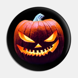 Scary Halloween Pumpkin Art Pin