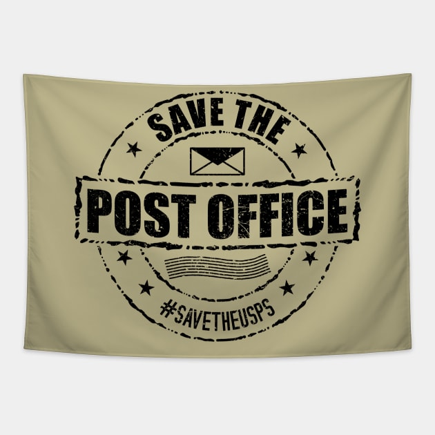 Vintage  Distressed Save The Post Office Tapestry by KawaiinDoodle