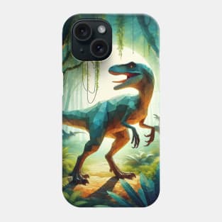 Low Poly Velociraptor Phone Case