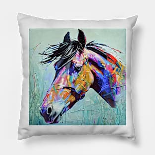 Wild horse wild colors Pillow