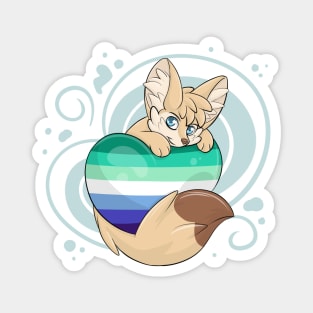 Gay Flag with Fennec Fox Magnet