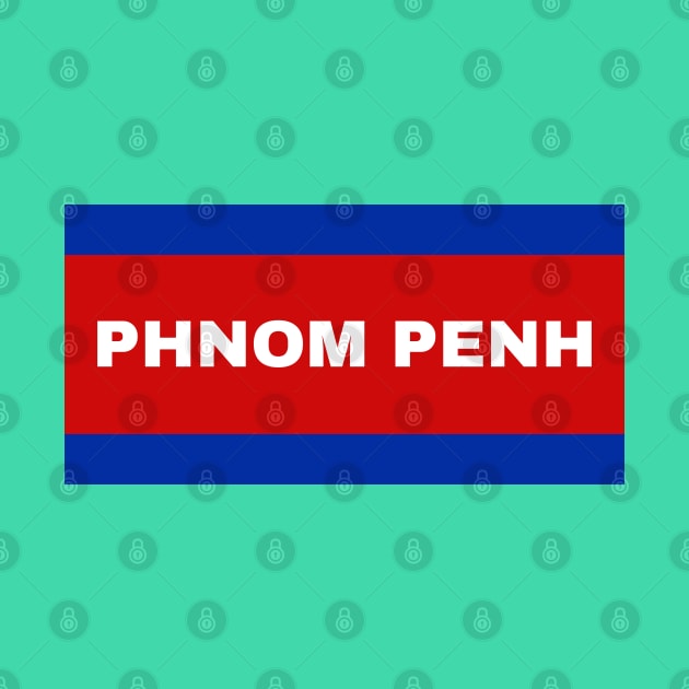 Phnom Penh City in Cambodian Flag Colors by aybe7elf