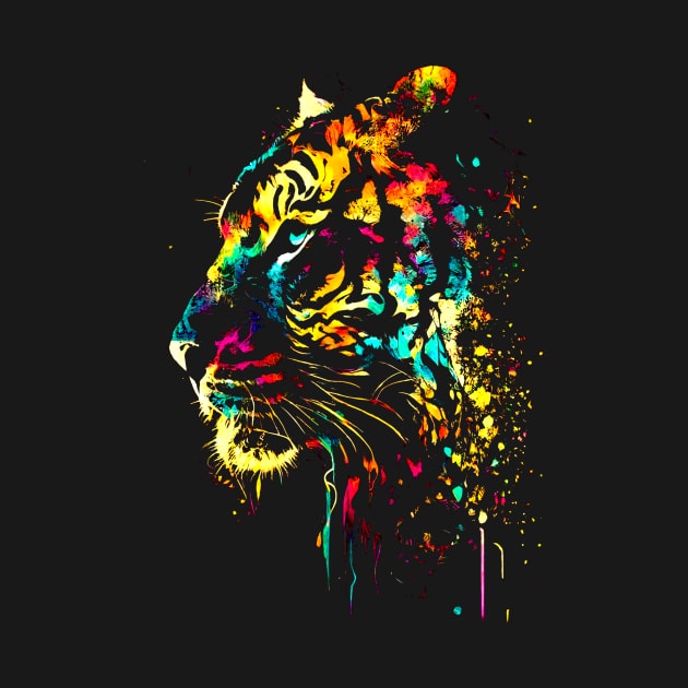 Psychedelic Tiger's Head #1 by Butterfly Venom