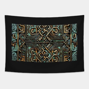 Artistic Mayan Inspired Design Pattern Tapestry