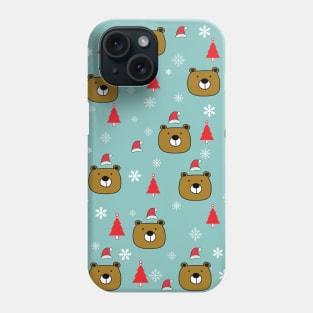 Merry christmas bear face mask, Bear face mask, Tree christmas face mask. Phone Case