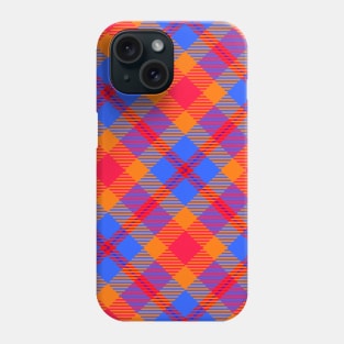 Blue, Red, & Orange Plaid Phone Case