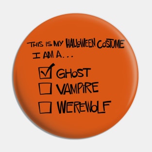 Ghost Costume Pin