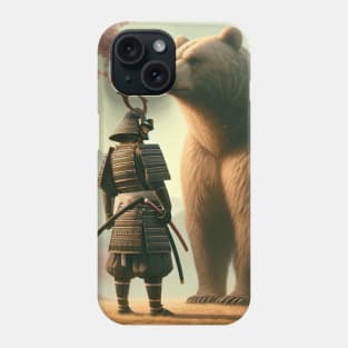 Bear and samurai Phone Case