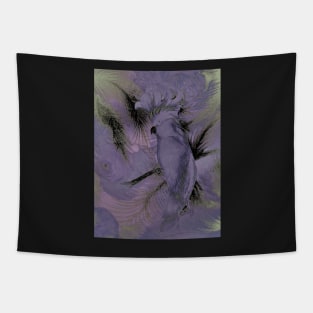 LAVENDER PARROT COCKATOO TROPICAL EXOTIC PALM JUNGLE POSTER PRINT Tapestry