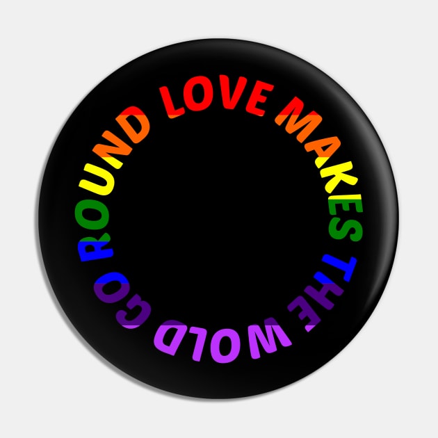 Love Makes The World Go Round Pin by Hip City Merch