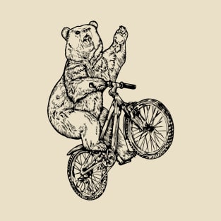 SEEMBO Bear Cycling Bicycle Bicycling Biker Biking Fun Bike T-Shirt