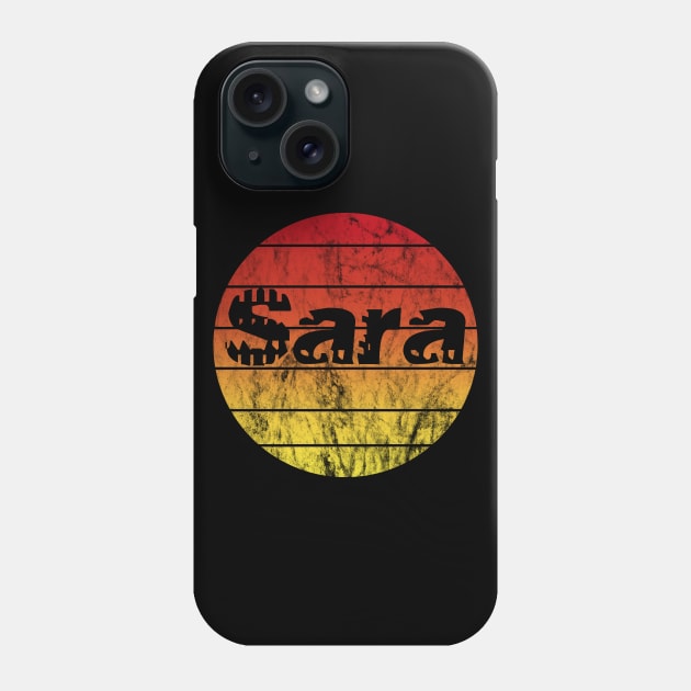 Name Sara vintage sunset sun Phone Case by BK55