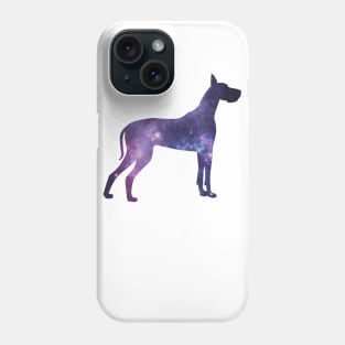 great dane galaxy dog Phone Case