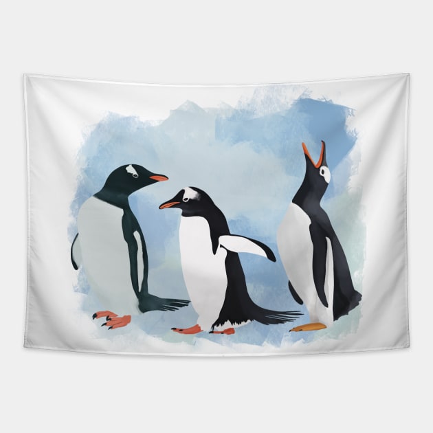 Three Penguins Tapestry by Suneldesigns